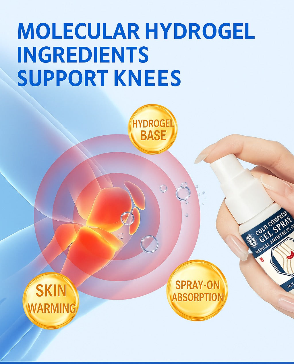 Knee Pain Cold Compress Gel Spray