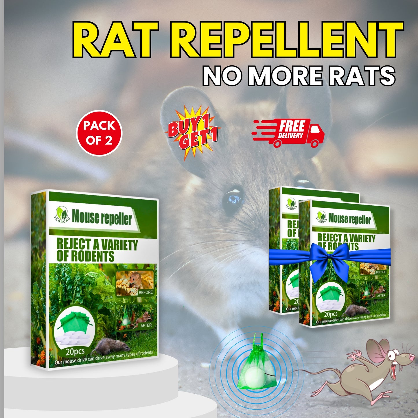 Rat Guard Repellent Ball - Ultimate Rodent Free Solution