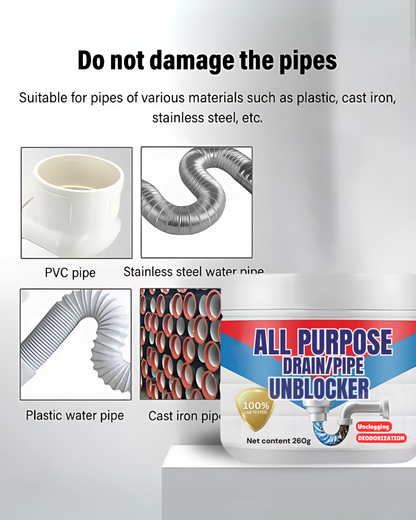 STRONG N POWERFUL PIPE/DRAIN UNBLOCKER ( BUY 1 GET 1 FREE )  -  Deep Clean, Fresh Shine