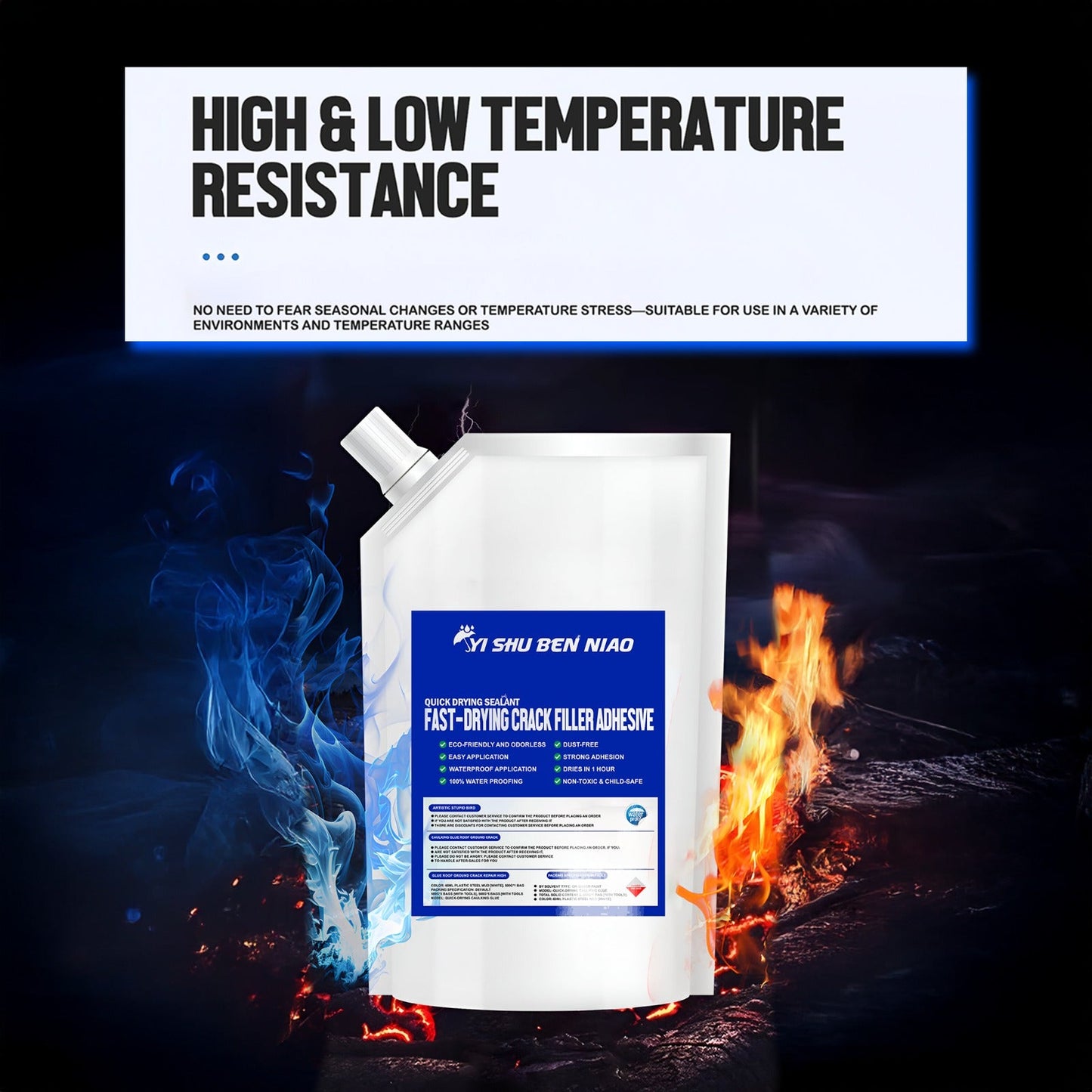 Fast Drying Crack Filler Adhesive - Cracks Gone Strength On