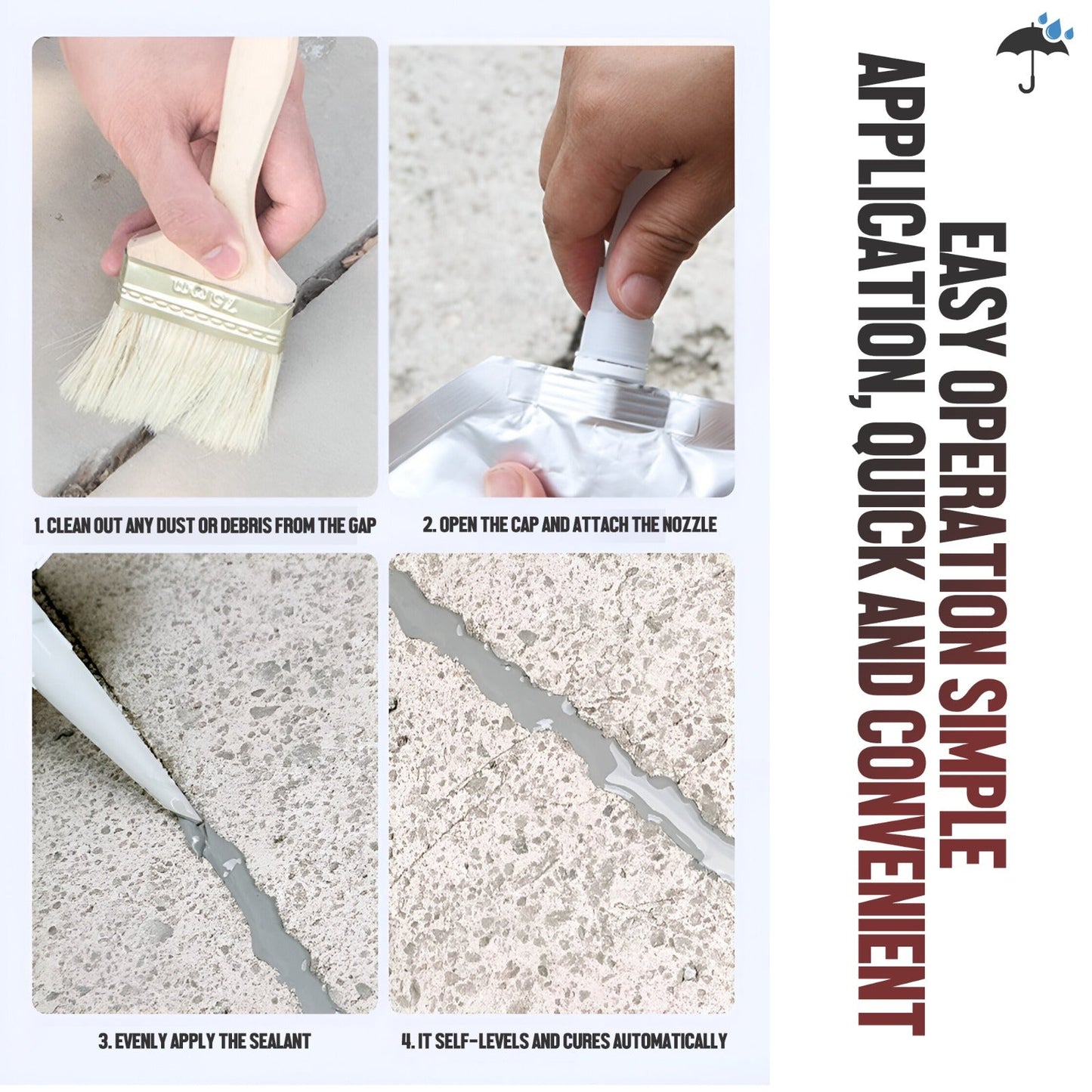 Fast Drying Crack Filler Adhesive - Cracks Gone Strength On