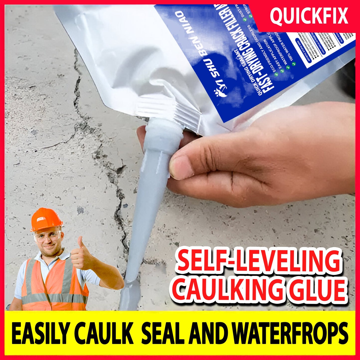 Fast Drying Crack Filler Adhesive - Cracks Gone Strength On