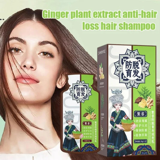 Ginger Plant Extract anti - hair loss shampoo ( Pack Of 10 )