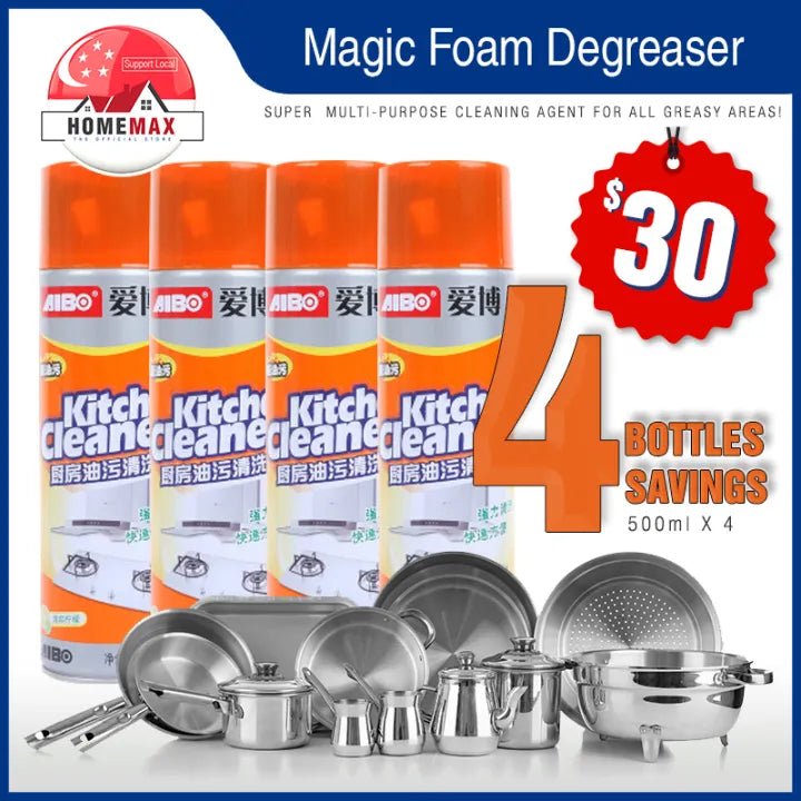 Multi Functional Magic Foam Kitchen Cleaner - Quick, Easy, Powerful Cleaning